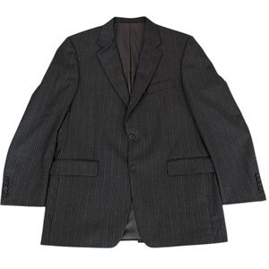 Burberry London Gray Wool Pinstripe Blazer Sports Coat Jacket US 43 R